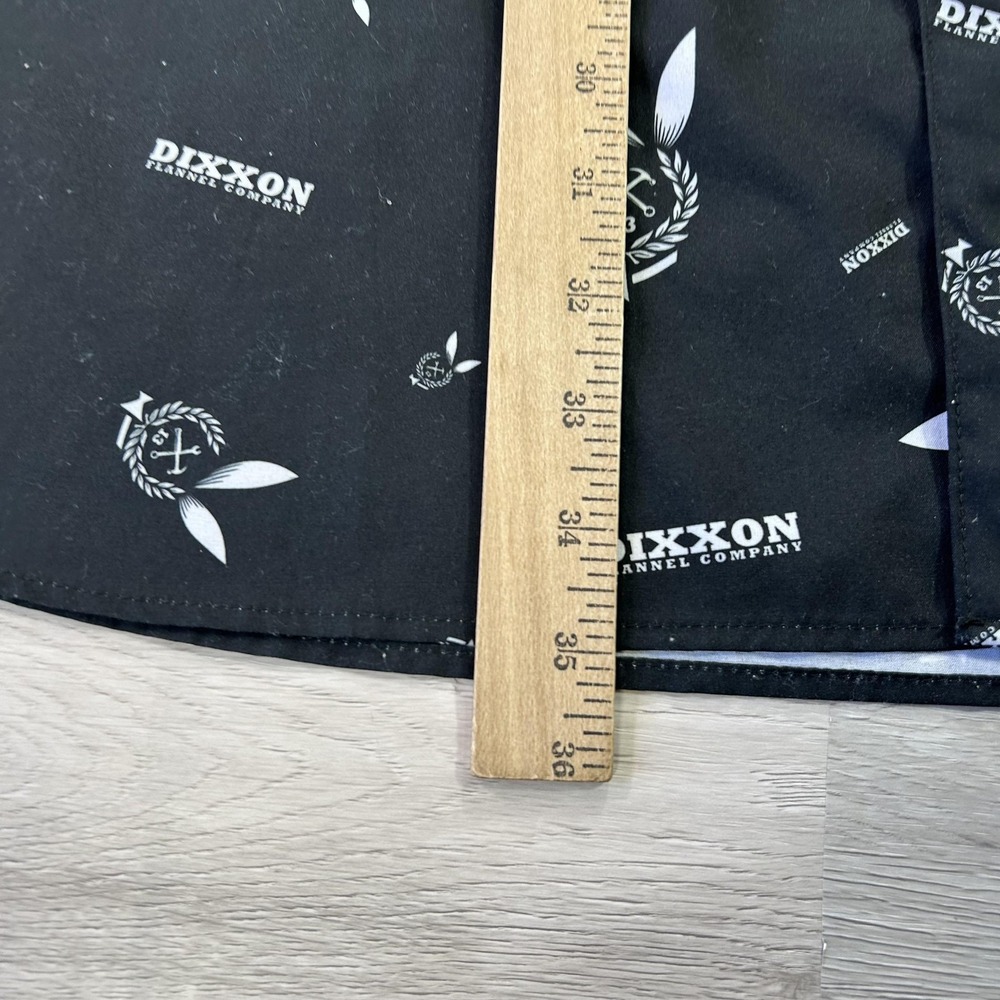 Dixxon Shirt Mens 4XL Black Short Sleeve Button Front Party Wear All Over Print - Picture 6 of 9